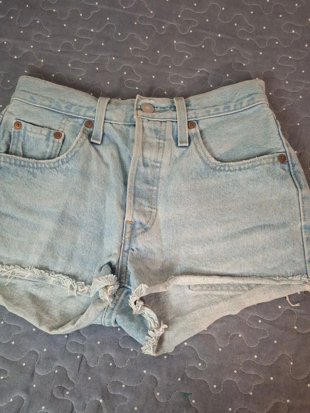 Levi's Button Fly Light Blue Denim Cutoff Women’s Shorts size 24